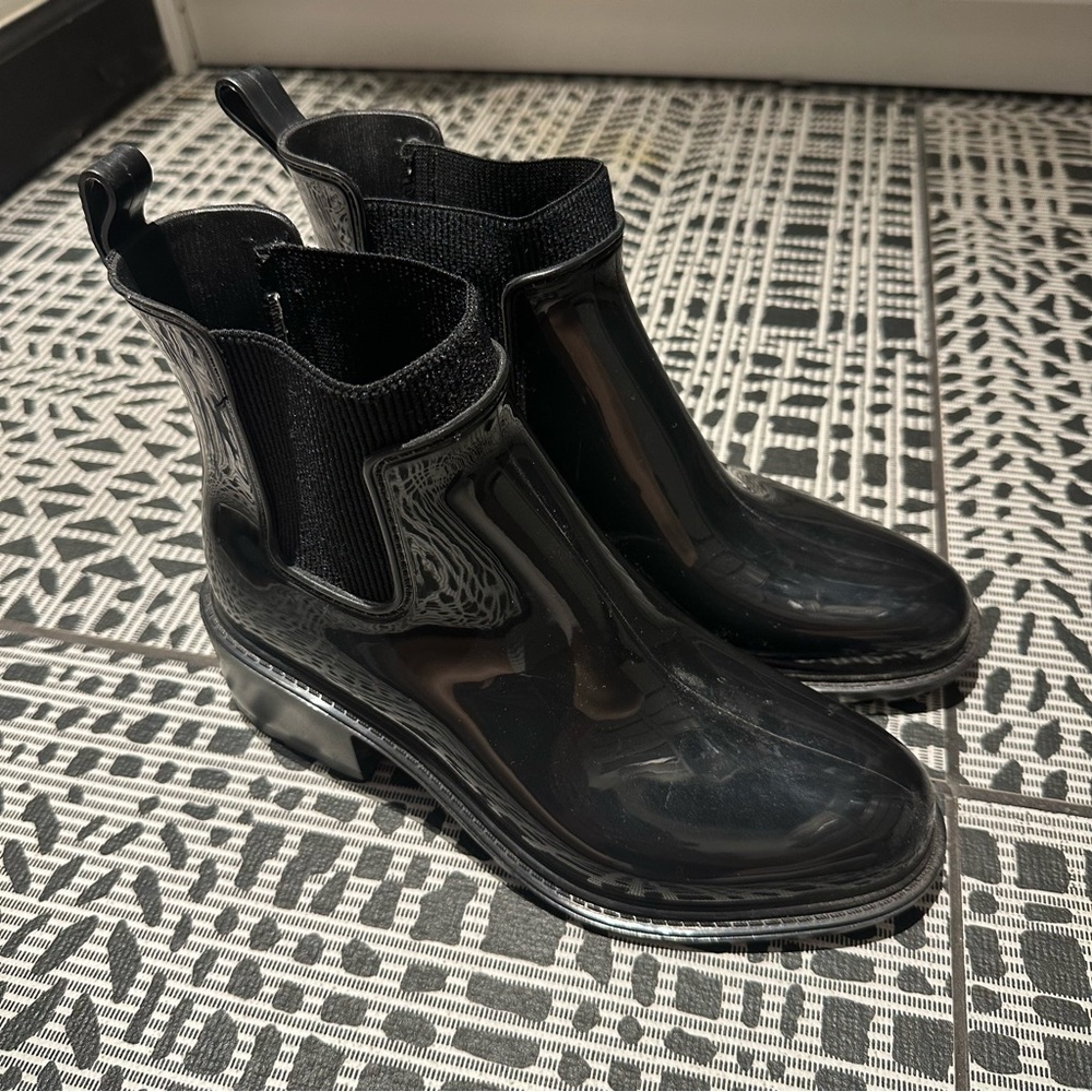 Black Rain Boots - Women’s size 7 - Worn once! Make me an offer